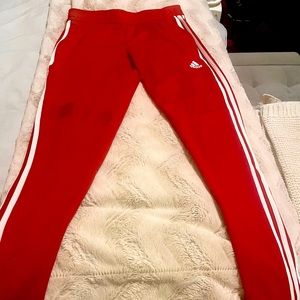 Adidas Red Tracksuit Pants, Women’s Size Small